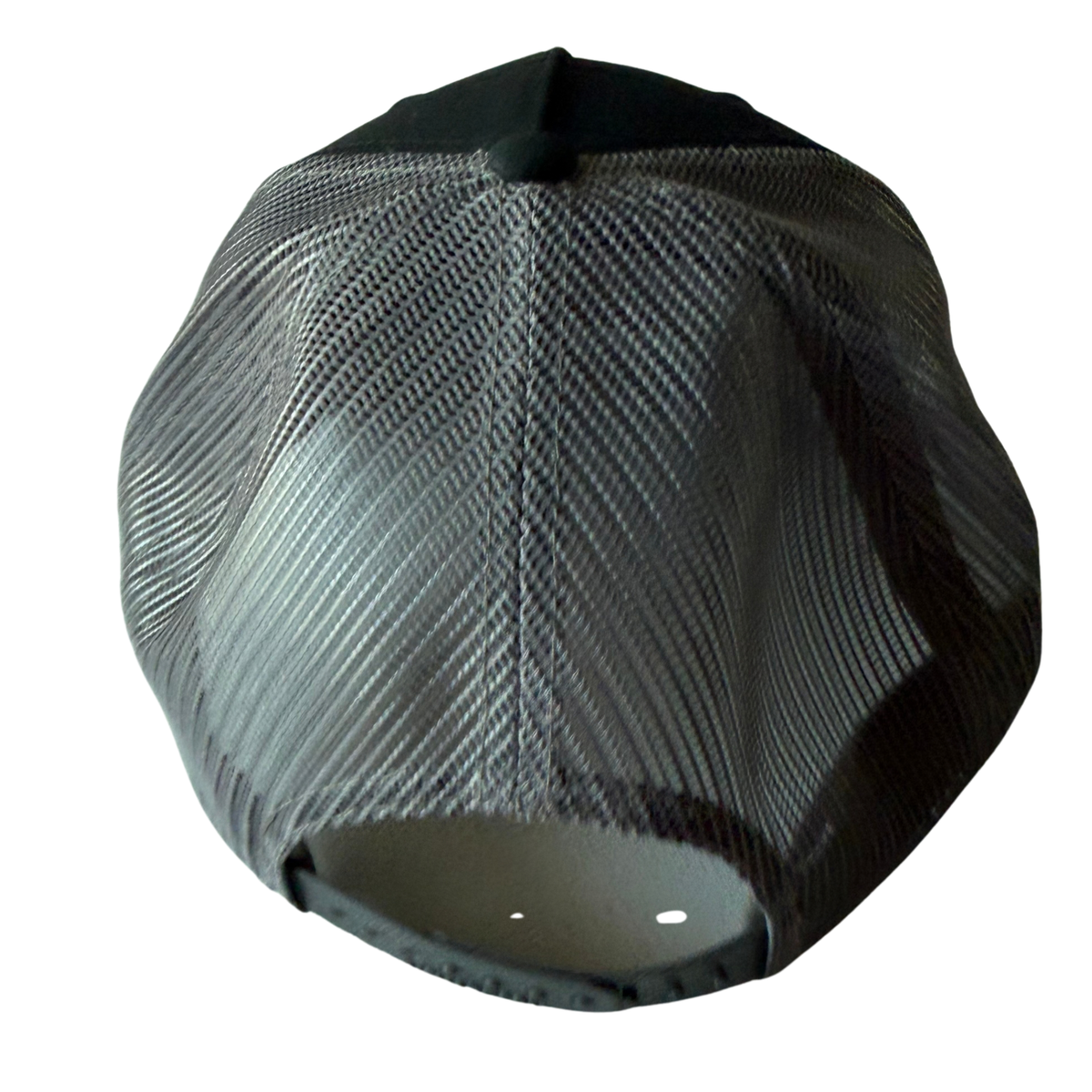 Custom Leather Patch Ball Cap – Richardson 112 (Black & Charcoal)
